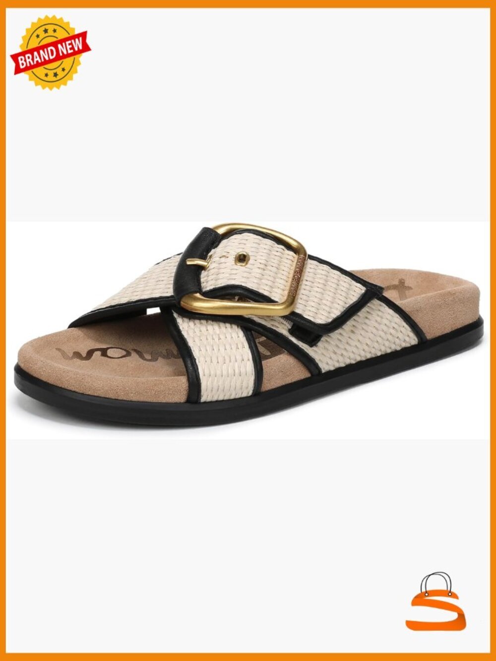 Slide Sandals with Open Toe and Slip-On Closure